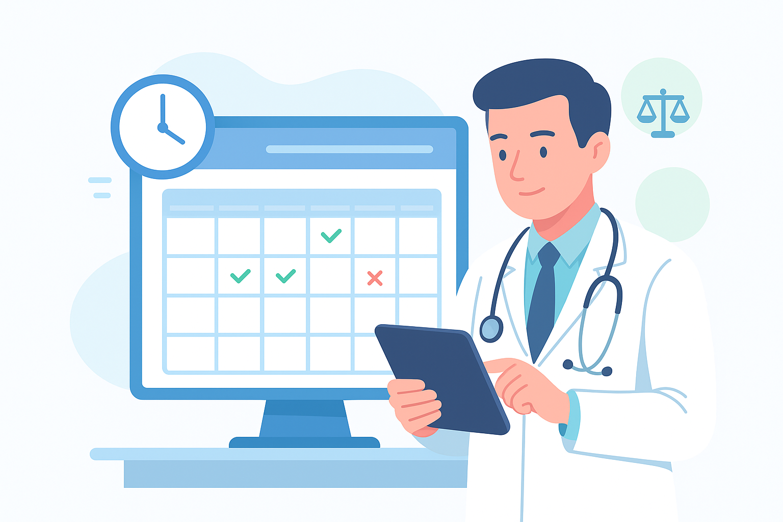 Nöbet planlama illüstrasyonu